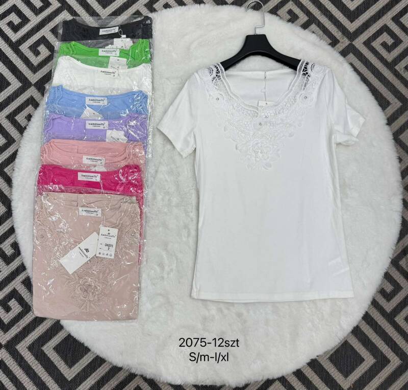 Bluzka damska ( Turecki produkt) Roz S/M-L/XL , Mix Kolor .Paczka 12 szt